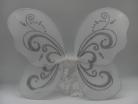 White Butterfly Wings Bold Silver Glitter