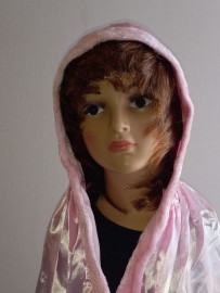 light pink cape with hood