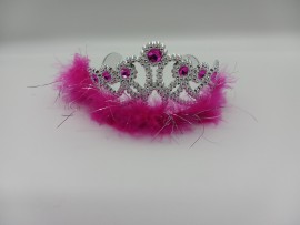 Red Tiara Crown with red Feathers