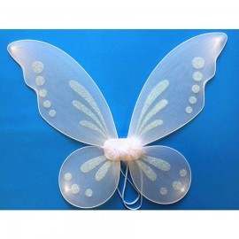 White Pixie Wings With Glitter Spots