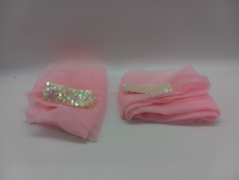 light pink wrist scarves