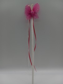 Dark Pink Butterfly Wand With Face