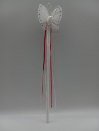 White Butterfly Wand With Bug Face