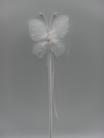 White Butterfly wand with Glitter